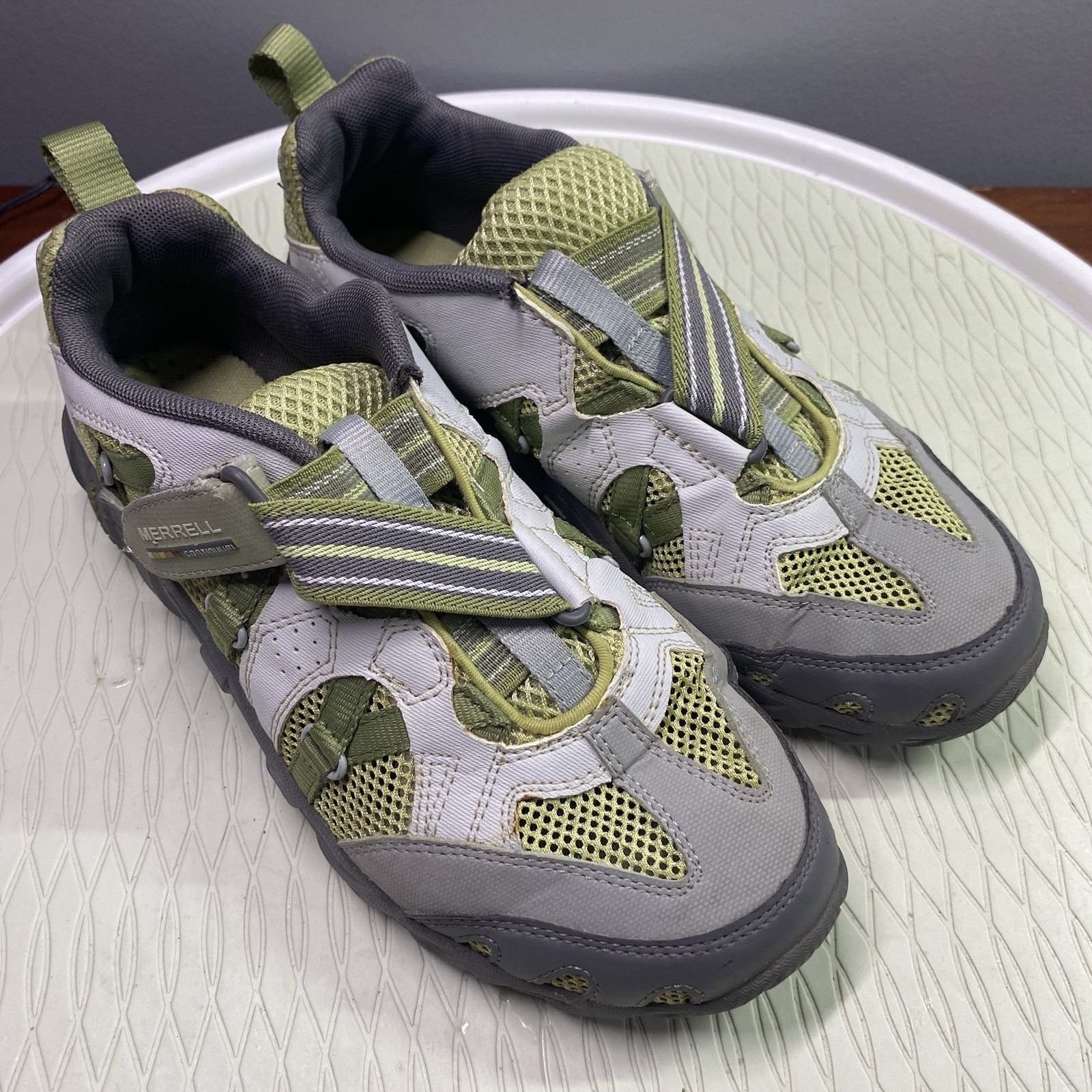Scarpe da trekking Merrell Waterpro Z Rap Junior kids verde oliva grigio taglia 5US