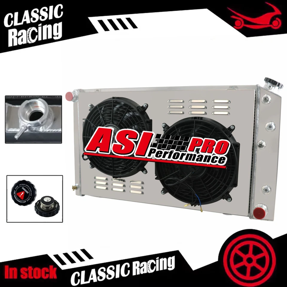 Fit G-Body Monte Carlo El Camino Regal Cutlass 1978-88 3 Row Radiator&Shroud Fan Foto 3 de 4