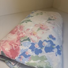Vtg Floral Flat Sheet King  Cannon  No Rips Holes ,floral