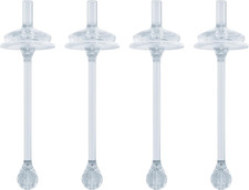 NUK Learner Cup Soft Silicone Replacement Straws, 4-Pack, Bpa-Free, Dishwasher-S