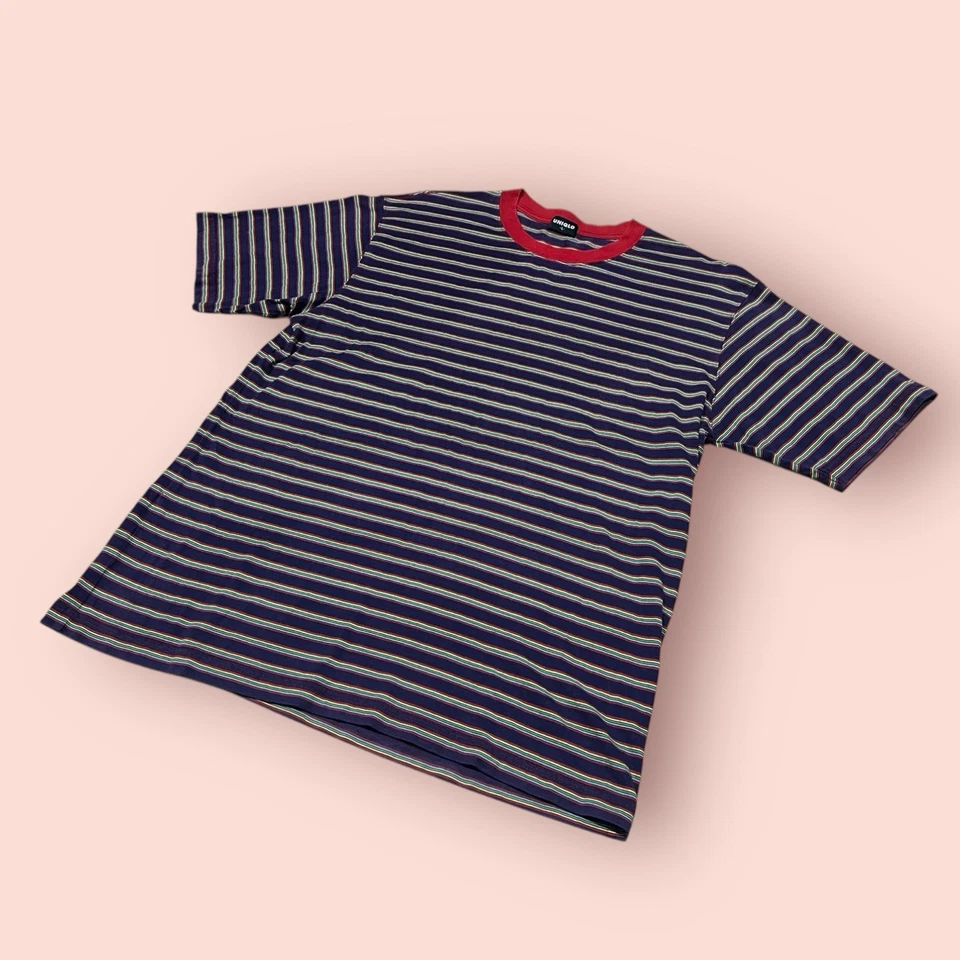 Vintage 90s/y2k Uniqlo Striped Shirt - Image 2 of 4