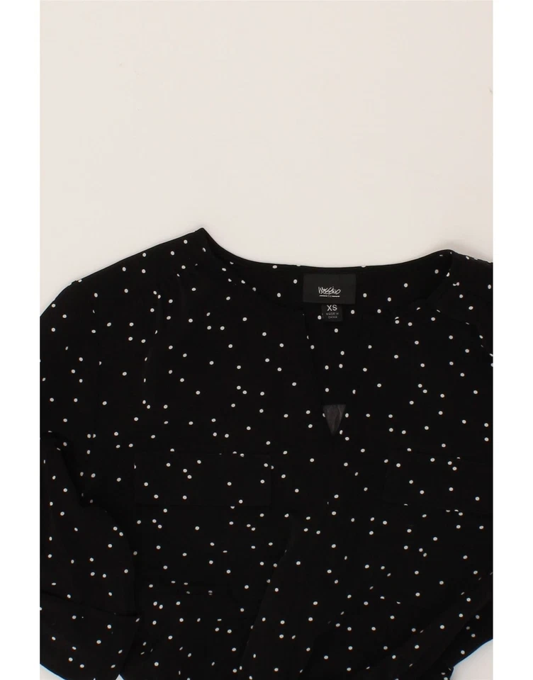 Vestido MOSSIMO para mujer manga 3/4 línea A Reino Unido 6 Xs negro manchado poliéster CH12 Foto 3 de 3