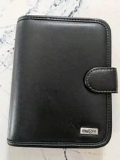 Franklin Cover Planner Day One 6-Ring Organizer Snap Black Leather Folio 6x8"