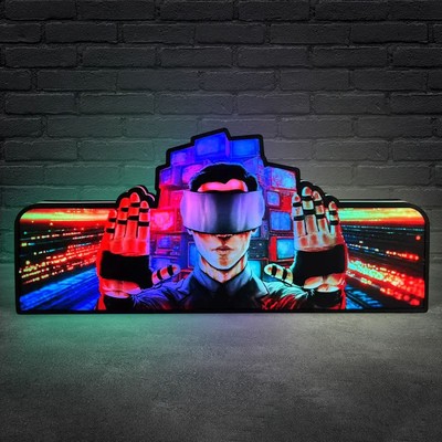 The Johnny Mnemonic Pinball Topper 3D Prinetd Led Lightbox Pinball Arcade Decor