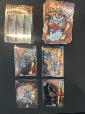1997-98 TOPPS FINEST BASKETBALL BRONZE COMPLETE SET SERIES 1&2 (219 C) DUNCAN RC