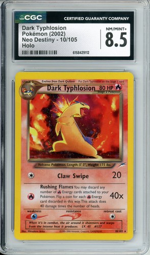 Dark Typhlosion (Unlimited) graded CGC 8.5 for sale on eBay