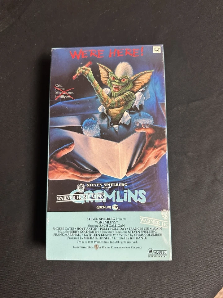 FIRST RELEASE GREMLINS 1985 VHS BRAND NEW FACTORY SEALED VTG WB WATERMARKS RARE - Image 3 of 4