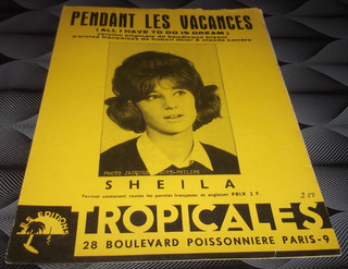 ANCIENNE PARTITION SHEILA.