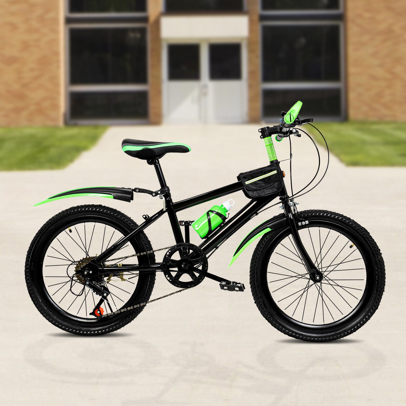 20 Inch Child Bike Mountain Bike High Carbon Steel Bicycle 7-Speed City Bike