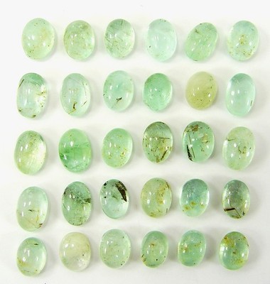 40,40 Ct Natürlicher Russian Emerald Lose Cabochon 7-9 mm 30 Stück Lot- 2898