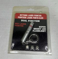 Key Chain Laser Pointer 2-In-1 Board Rooms Classrooms Seminars Dog Cat LED Play