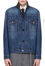 Sacai Indigo Denim Jacket Stand Collar 2 Used No stains JAPAN