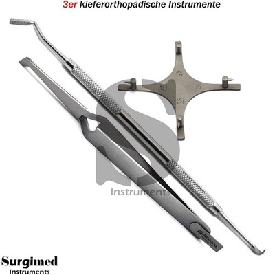 3er Kieferorthopädie Klemmpinzette für Brackets Bandsetzer Band Höhenmesser KFO