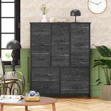 15 Drawers Chest of Drawers Storage Cabinet Tower Dresser Drawer Bedroom Black