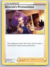 2022 POKEMON ACEROLA'S PREMONITION BRILLIANT STARS 129/172 UC NM A75987 FREE S&H