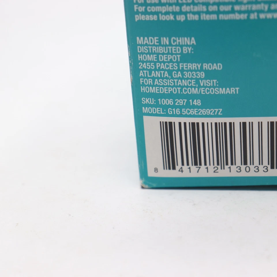 (3-Pk) EcoSmart LED Light Bulb Energy Star CEC Filament Soft White G16.5 60W - Image 2 of 4