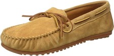 Sz 11 Minnetonka Men's Nub Sole Moccasin,Taupe,11 M US