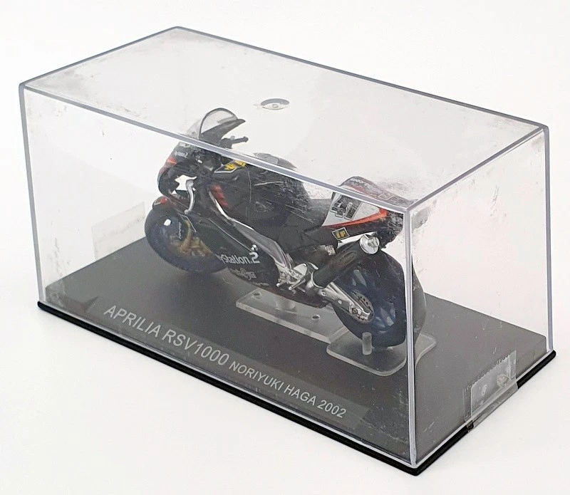 Ixo Models 1/24 Scale IB15 - Aprilia RSV1000 - #41 N.Haga 2002 - Black - Image 3 of 3
