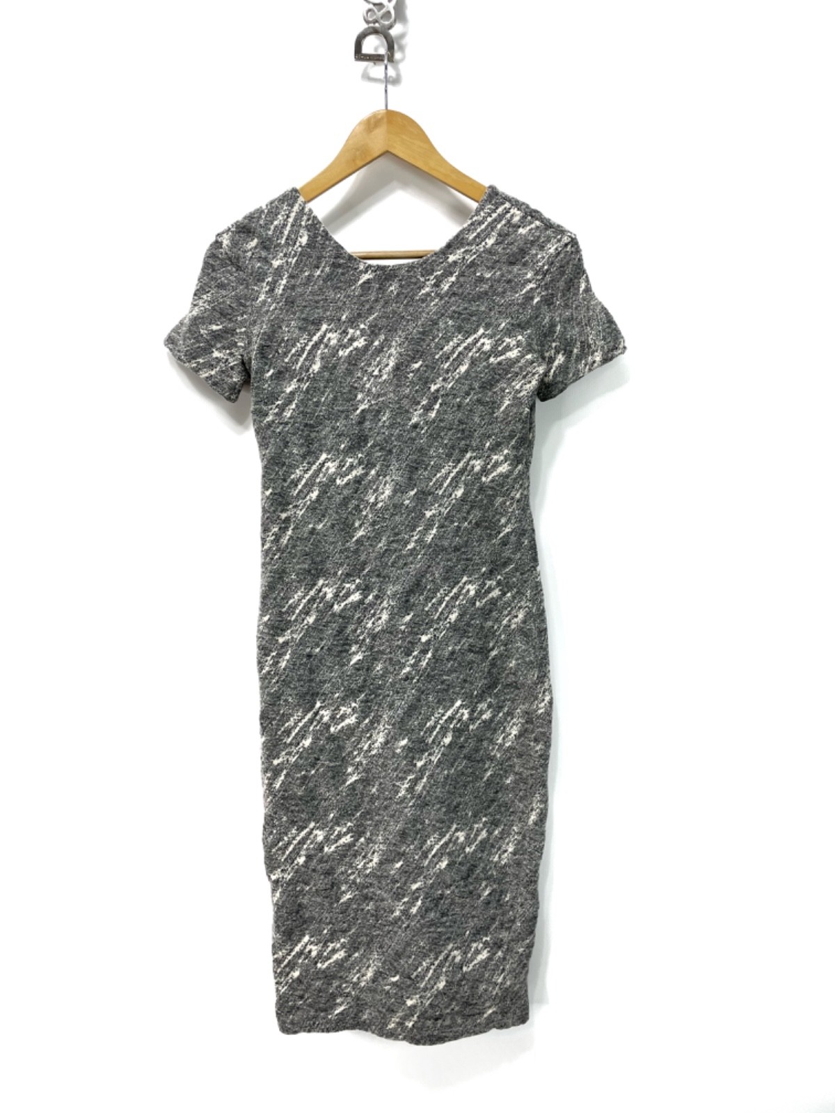 Alexander McQueen (MCQ) Textured Wool-Blend Dress, Size L