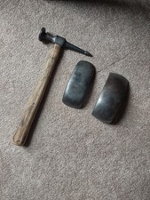 Snap On Tools Auto Body Hammers 2 Wedge Thick Thin Dolly Blocks Nice