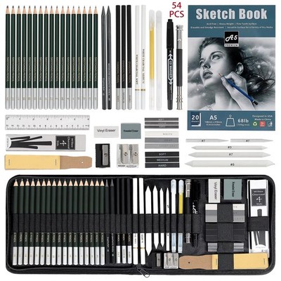 Professional Drawing Pencil Set 12/20/25/54/70pcs Sketching Kit Art Supplies