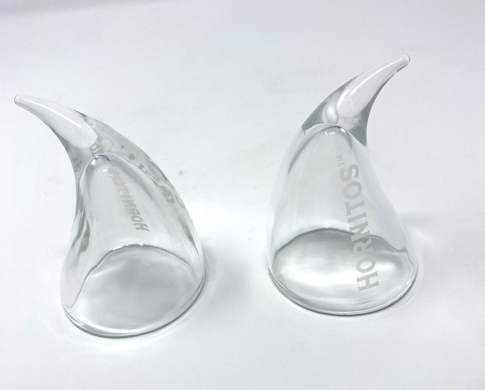 Hornitos Tequila Devil Horn Shaped Shot Glasses Set of 2