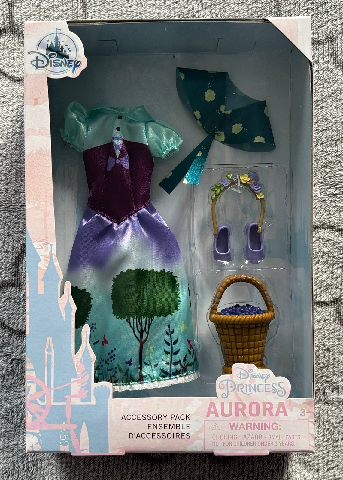 Disney Store Sleeping Beauty Princess Aurora Dress Accessories For Classic Doll