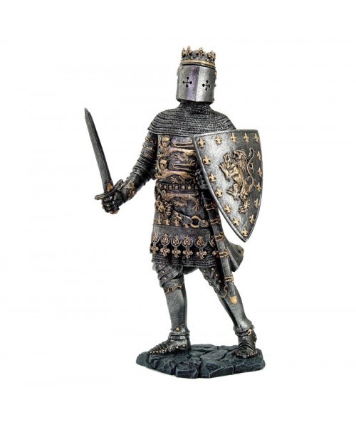 Figurine Richard Cœur de Lion façon bronze pour offrir aux passionnés d'histoire