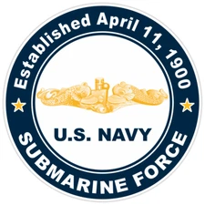 Established April 11, 1900, Submarine Force Gold Dolphins Bumper Sticker Decal 5
