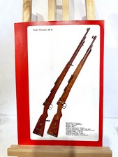 Ancienne Affiche document militaire Fusil Mauser 98k Allemand ww1 ww2