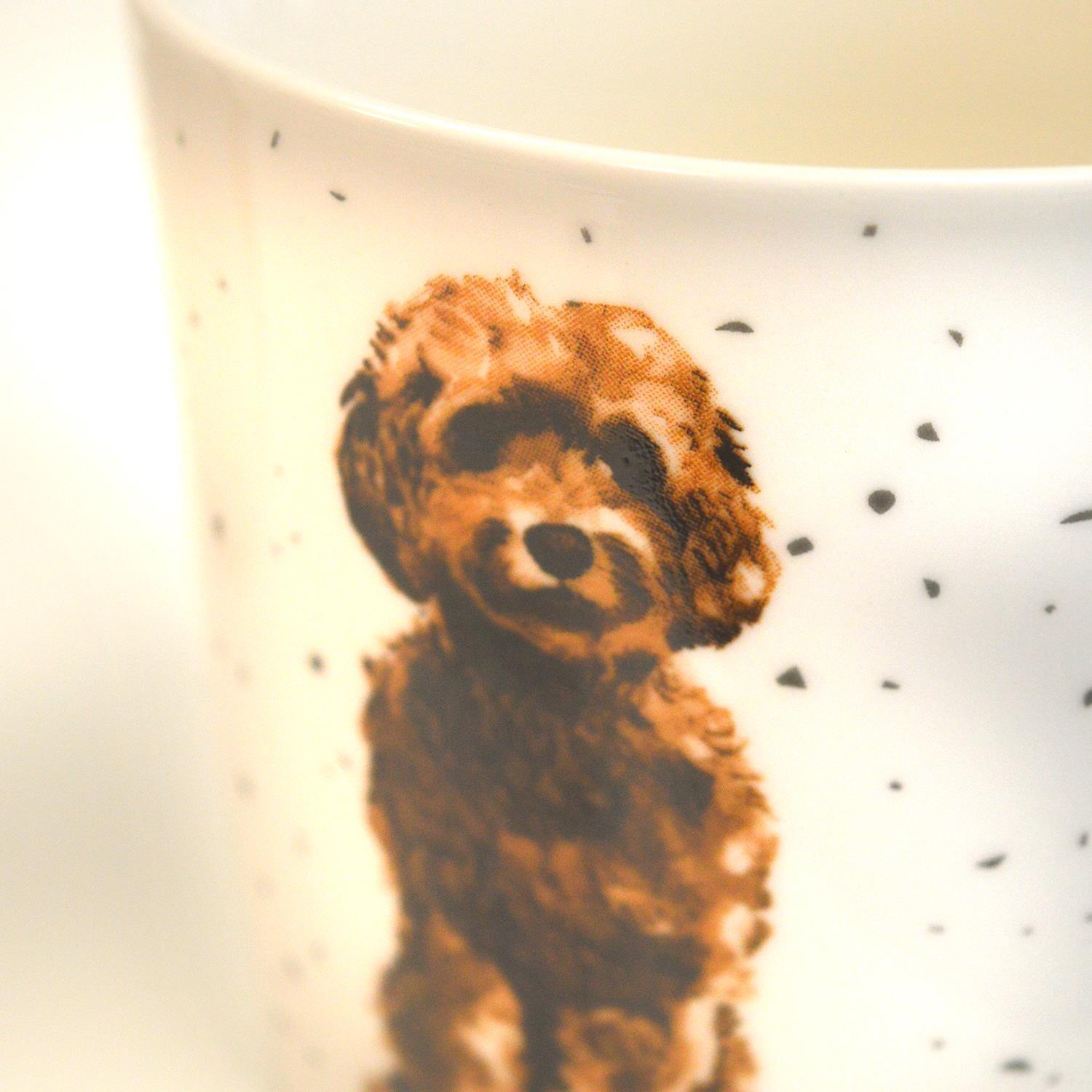 Set Of 4 Dog Design Mugs New Bone China Coffee Tea Cups Pug Cockapoo ...