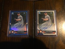 2018 BOWMAN DRAFT CHROME JAYSON SCHROEDER AUTO BLUE  REFRACTOR #/150 & Base Auto