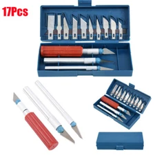 17pcs Craft Hobby Razor Knife Set with Cutting Blades Precision Cutter Blade Kit