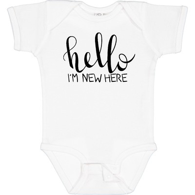 Inktastic Hello, I'm New Here- Hand Drawn Type Baby Bodysuit Little Child First
