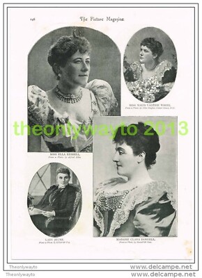 MISS ELLA RUSSELL, MADAME CLARA SAMUELL, LADY JEUNE & .., Illustration, um 1895