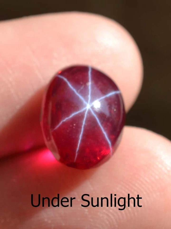 10.45 Ct 13.30x10.14 MM Red Ruby Star Sapphire 6 Rays Lab Corundum RRS9248 - Image 2 of 4