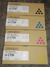 Genuine Ricoh 407841 407842 407843 407844 Set of 4 CMYK Toner Cartridges Aficio