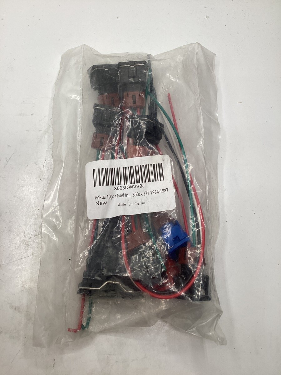 MADEIN トリニティ Pack of 10 Aokus Fuel Injectors Wiring Harness for Nissan