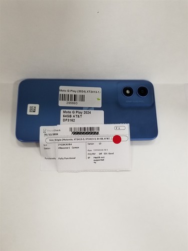 Motorola Moto G Play 2024 64GB Blue XT2413-3 (AT&T) Fully Functional DF3162 - Picture 10 of 10
