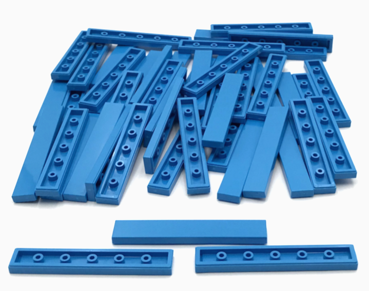 Lego 50 New Dark Azure Tiles 1 x 6 Flat Smooth Pieces | eBay