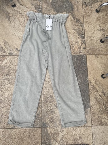 Zara Light Khaki Green High Waist 