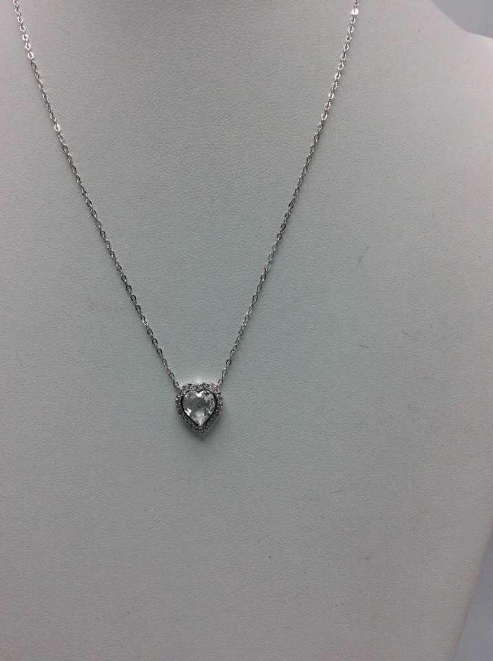 $40 Collar Corazón Cristal Tono Plata Eliot Danori D104 Foto 4 de 4
