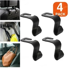 4PCS Car Seat Back Headrest Hooks Hanger Holder Hook for Bag Purse Cloth Grocery