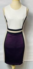 CALVIN KLEIN Women's Stretch Ponte Colorblock Sheath Dress MULTICOLOR Sz 4