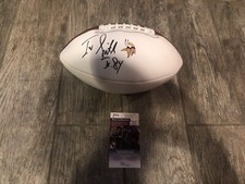 IRV SMITH JR SIGNED FOOTBALL MINNESOTA VIKINGS RARE JSA COA AUTOGRAPHED