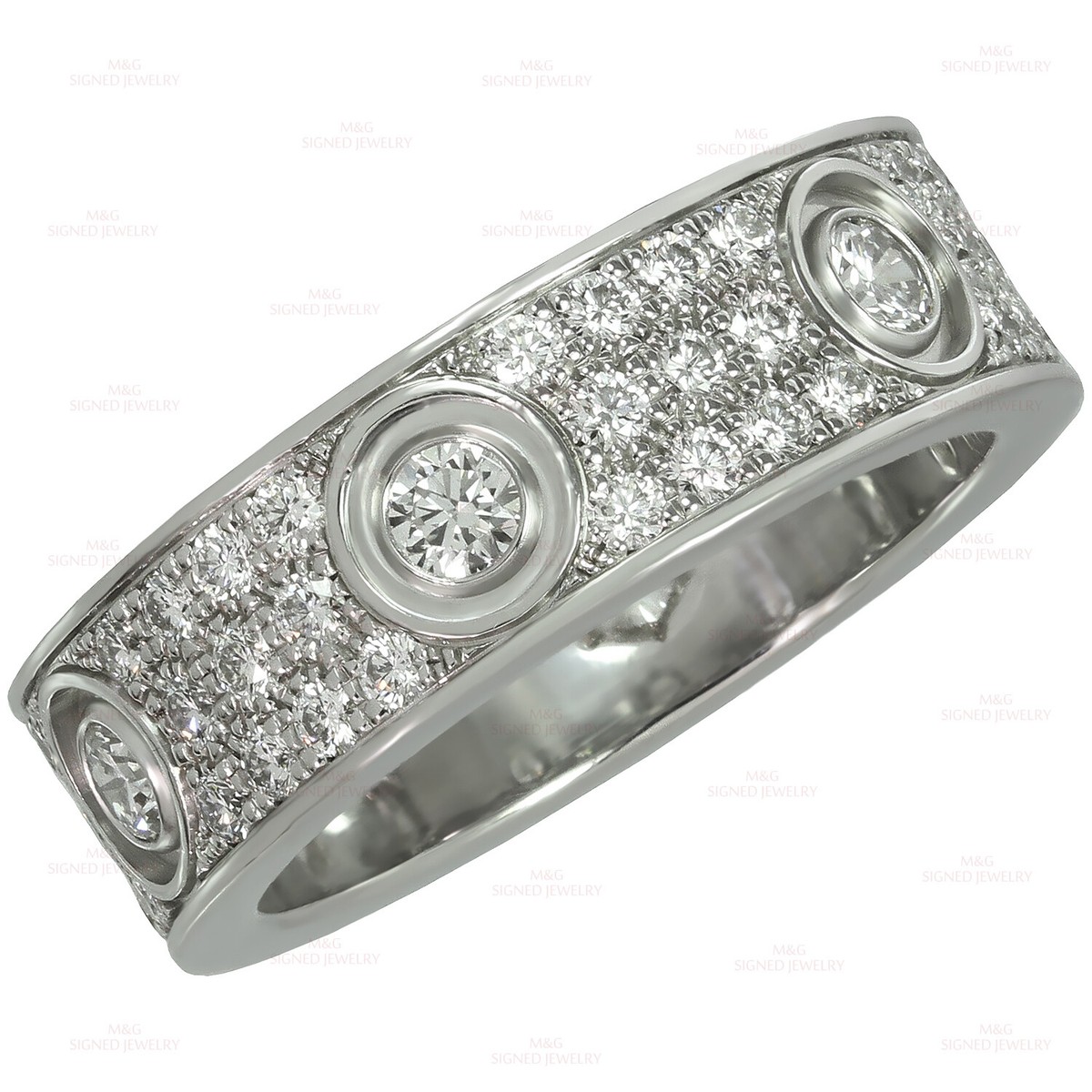 CARTIER Love Diamond 18k White Gold Ring Box Papers 54 | eBay CARTIER Love Diamond 18k White Gold Ring Box Papers 54 | eBay