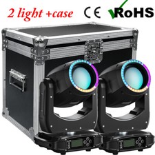 2X5R 200W LED Moving Head Stage Light RGBW Gobo Disco DJ Lights with Flight case