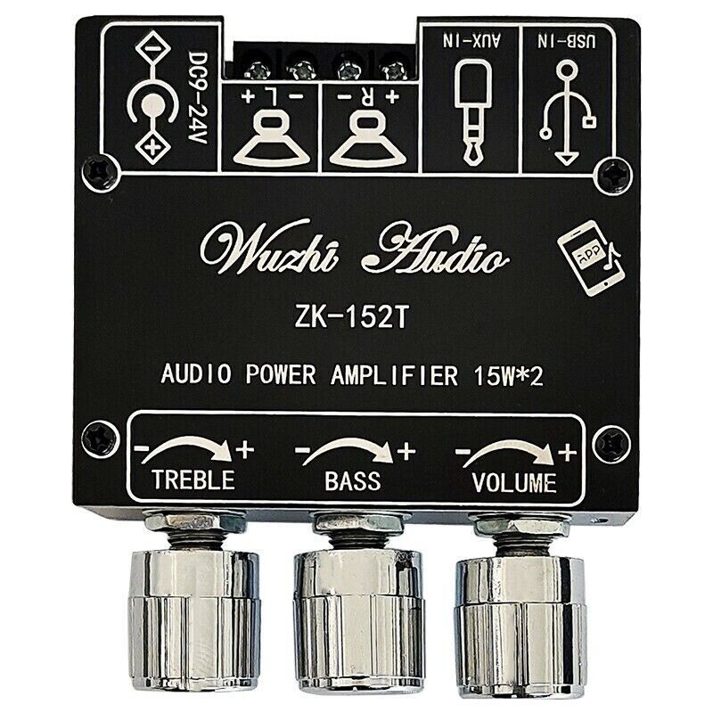 Wuzhi Audio ZK-152T 15Wx2 Bluetooth Stereo Amplifier Power Board w