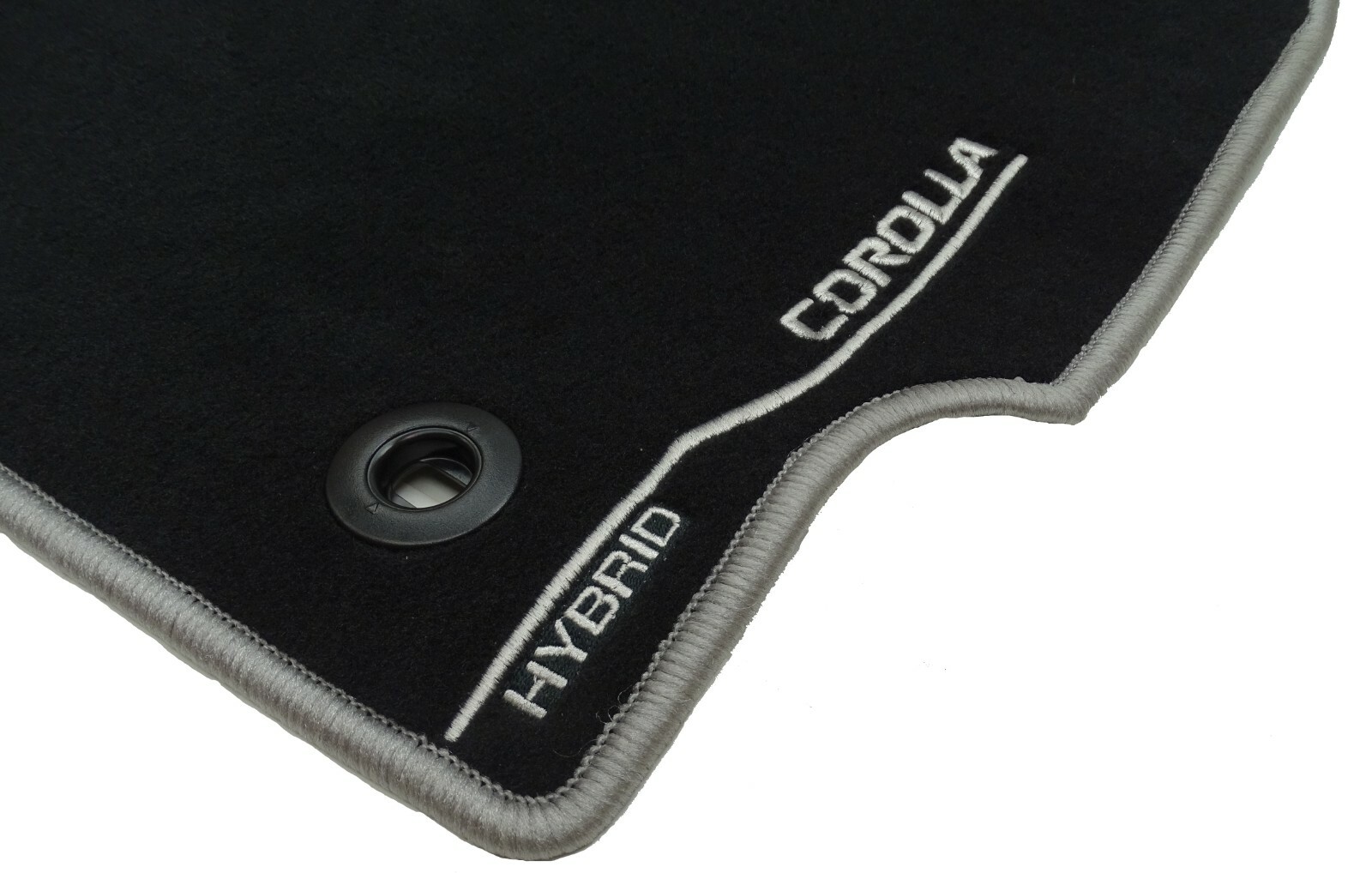 Toyota Corolla Hybrid 20182021 Velour Floor Mats Set of 4 Black White