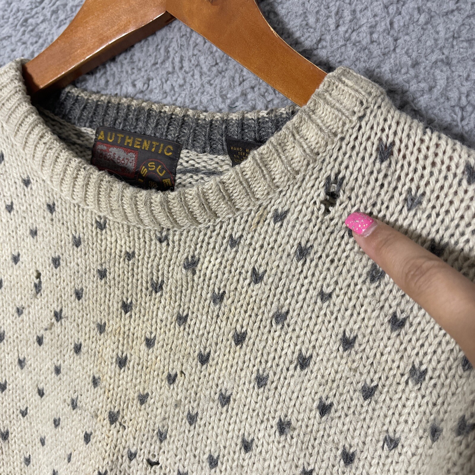 Vintage Authentic Issue Sweater Pullover Sweater … - image 3